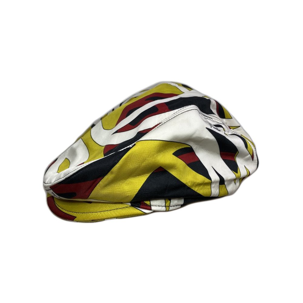 100% Authentic Emilio Pucci Red/Yellow/Black/White  Beret Hat